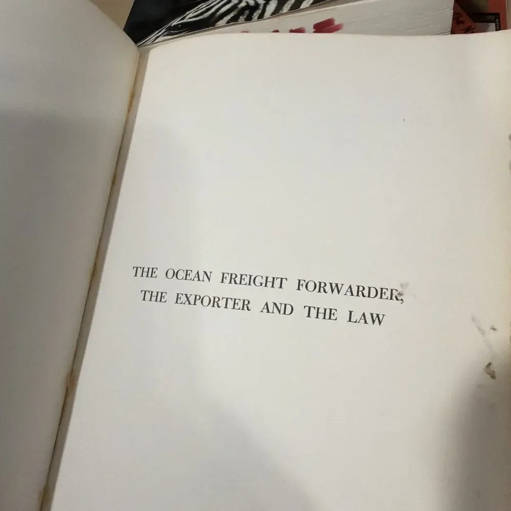 The‎ Ocean Freight Forwarder The Exporter and the Law Ullman